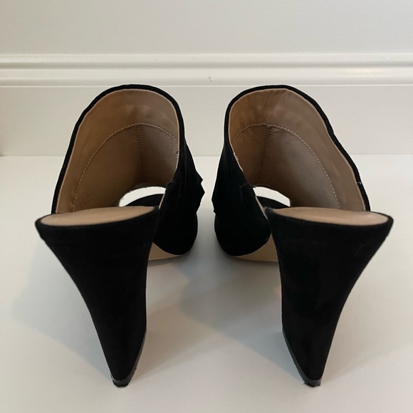 Kaari Blue - peep toe suede black heels - Women’s Size 9.5 - Picture 5 of 12